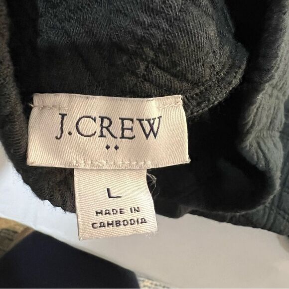 J. Crew Bl249 Black quilted mockneck pullover size medium NWT - Picture 12 of 12